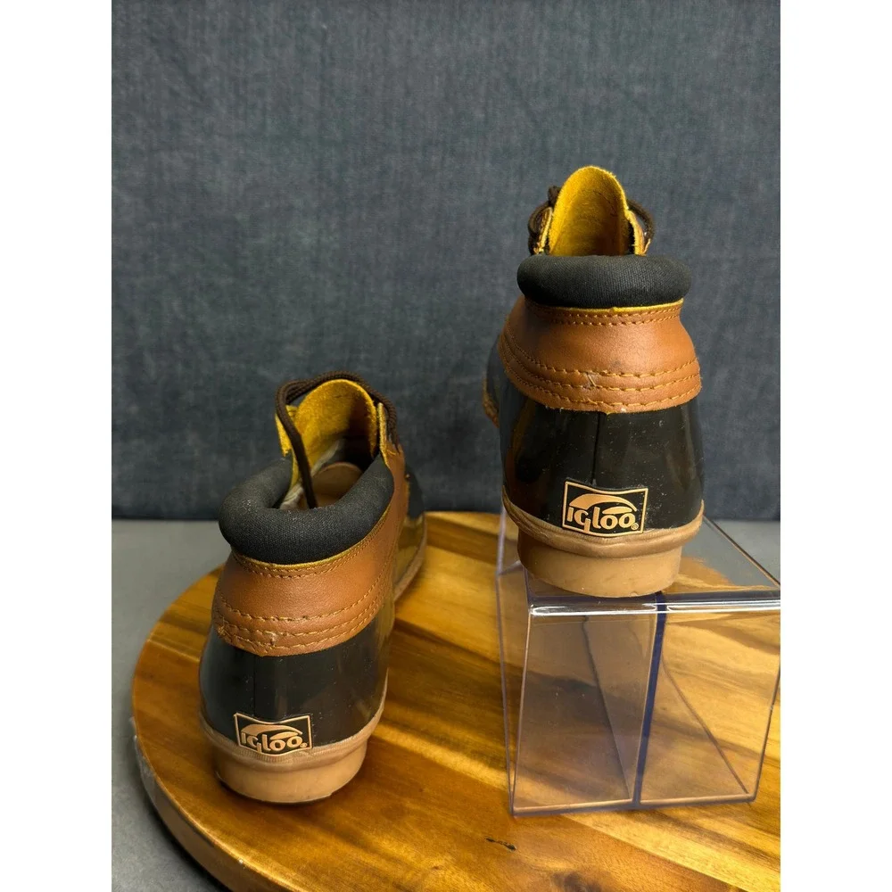 Igloo Thermo-Vie Insulated Duck Shoes Mens Size 12 Brown Black Waterproof